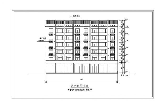 某市安置楼对称户型结构电气图设计CAD详图-图二