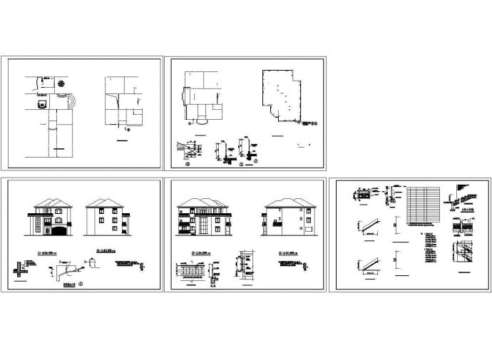 某现代大型别墅建筑扩出详细设计施工方案CAD图纸_图1