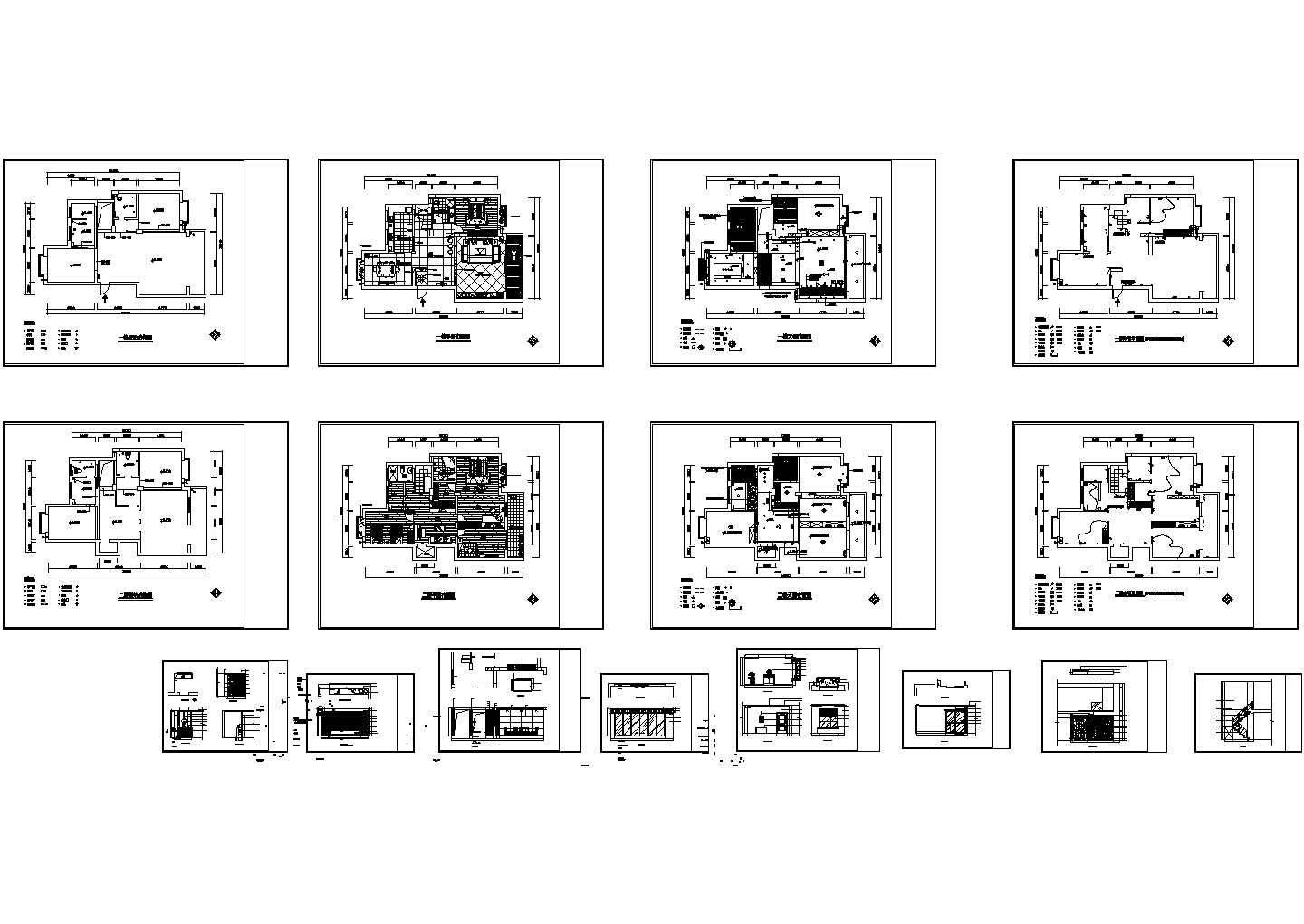 某现代梦园别墅建筑详细设计施工方案CAD图纸