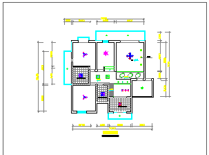 130平米室内家装设计方案cad施工图-图二