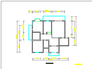 130平米室内家装设计方案cad施工图