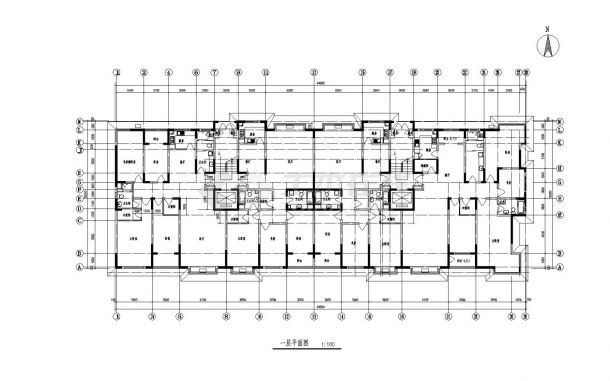 某高层阁楼住宅楼设计CAD参考详图-图一