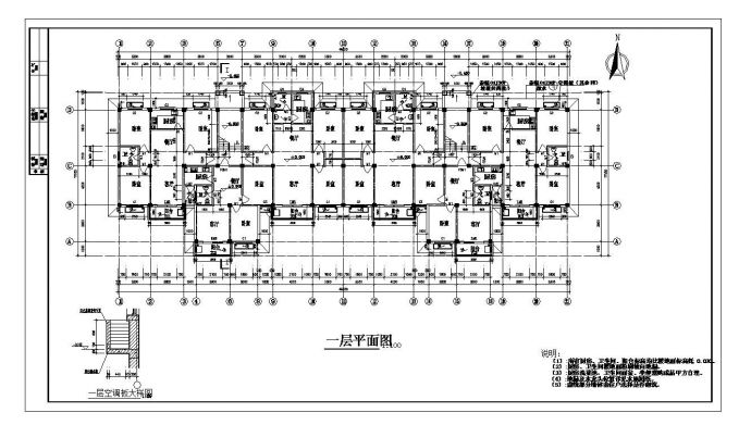 某高层住宅楼每单元结构设计图CAD详图_图1