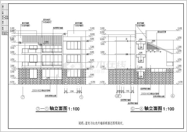 某现代豪华别墅建筑方案设计详细施工CAD图纸-图二