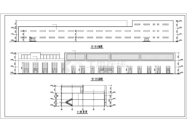 某老城区购物商城单体建筑完整设计施工方案CAD图纸-图一