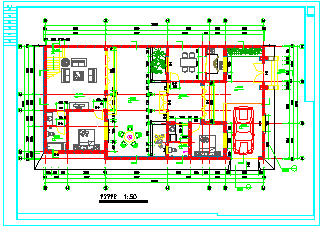 北方防古四合院别墅建筑cad设计施工图含效果图纸_图1