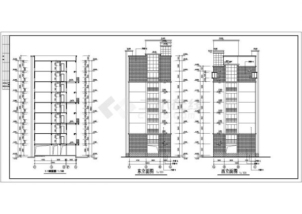 某现代度假村公寓建筑方案设计施工详细CAD图纸-图二