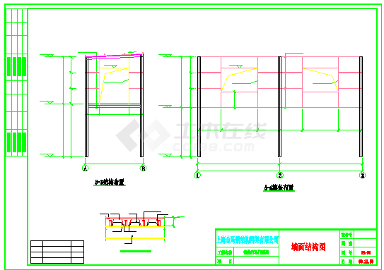 某地区菜场市钢结构建筑CAD施工设计图纸-图一