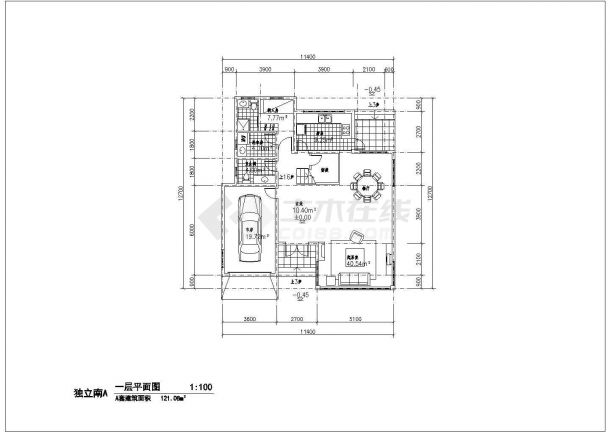 某现代独立南a别墅建筑详细方案设计施工CAD图纸-图二