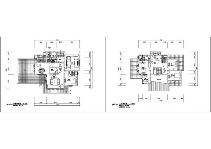某现代独立北C别墅建筑详细设计方案施工CAD图纸_图1