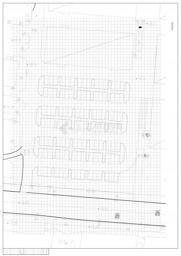 电子产业园停车场管网给排水施工图-图二