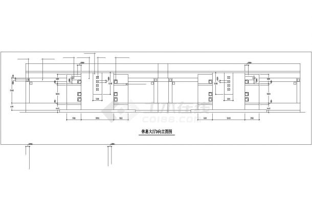 某老城区洗浴中心大厅建筑全套设计方案CAD图纸-图二