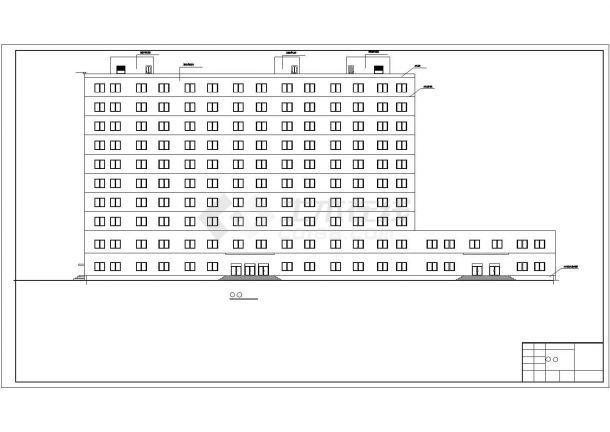 土木工程毕业设计_办公楼设计_土木工程毕业设计_ 【10层】12880平米框架办公楼毕业设计（含计算书，部分建筑、结构图）CAD图纸-图一