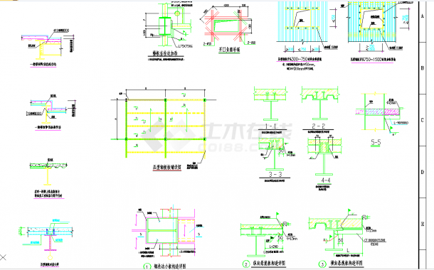 某地钢结构压型楼板结构大样详图CAD图纸-图二
