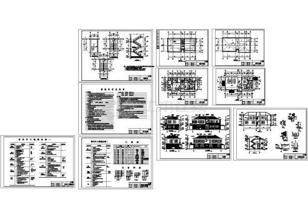 某现代小户型别墅建筑设计详细方案施工CAD图纸-图一