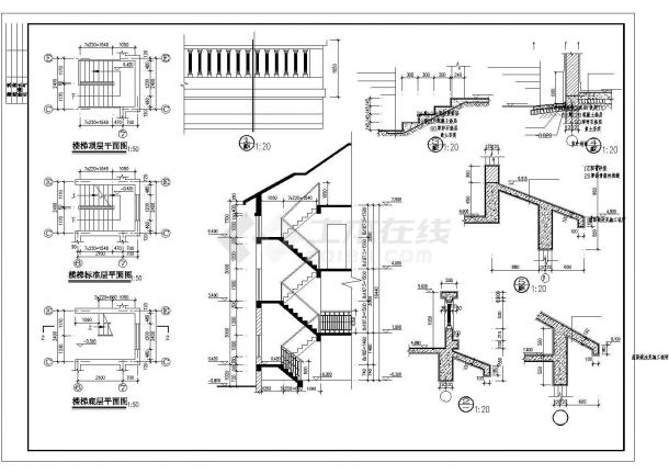 春天花园成套别墅建筑详细设计方案施工CAD图纸-图二