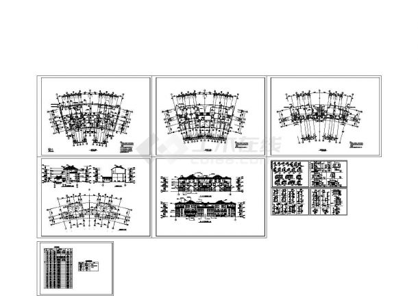 某小区现代并联别墅建筑详细设计方案施工CAD图纸-图一