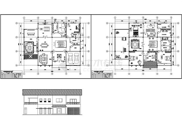 某地区现代别墅一号楼建筑设计详细方案施工CAD图纸-图一