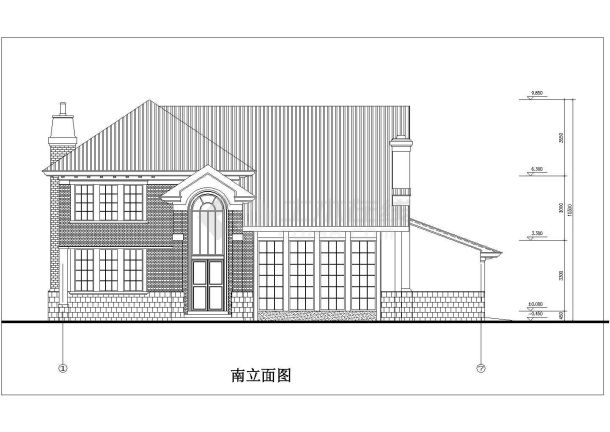 某经典大户型别墅建筑详细施工设计方案CAD图纸-图二