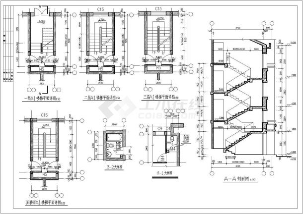 某现代豪华别墅区建筑全套施工设计CAD图纸-图二