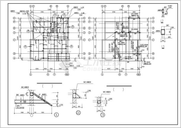 杭州市余杭区某村镇3层现代化砖混别墅楼建筑设计CAD图纸（13x12米）-图一