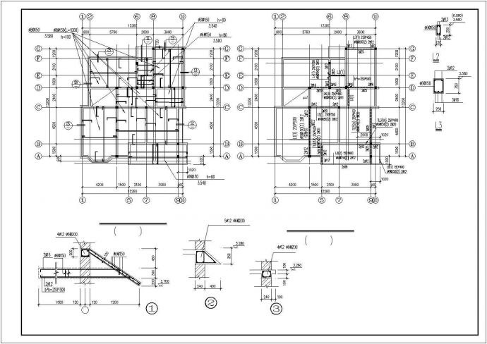 杭州市余杭区某村镇3层现代化砖混别墅楼建筑设计CAD图纸（13x12米）_图1