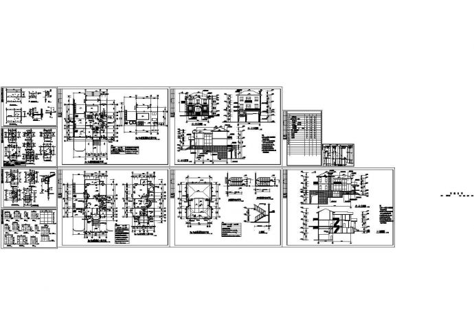某地区现代经典私人别墅建筑方案设计施工CAD图纸_图1
