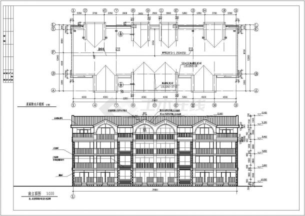 某地区现代别墅建筑完整设计方案施工CAD图纸-图二