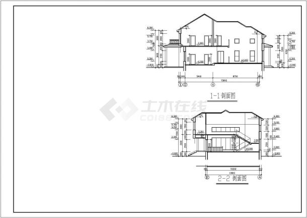 某地区经典E8型别墅建筑设计方案施工CAD图纸-图二