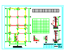 钢筋桁架楼承板钢框架多层建筑结构cad施工图纸_图1