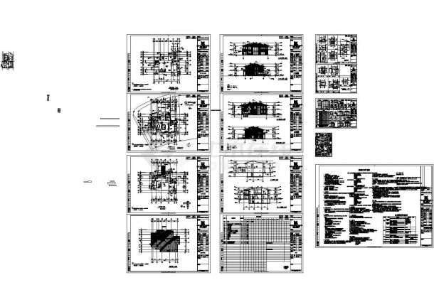 深圳福田区某2层豪华别墅全套建筑设计CAD图纸-图一