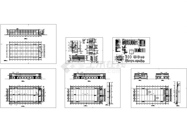 厂房设计_某经典标准杰恩特4#厂房建筑设计施工CAD图纸-图一