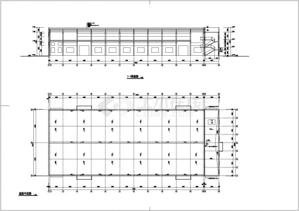 厂房设计_某经典标准杰恩特4#厂房建筑设计施工CAD图纸-图二