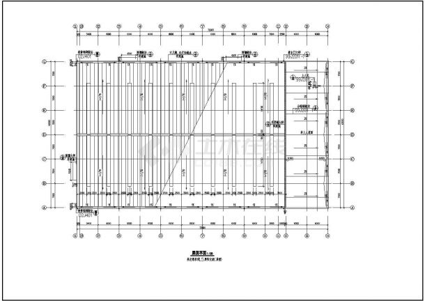厂房设计_某经典标准小型工业厂房建筑全套设计施工CAD图纸-图二