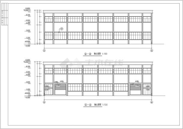 某经典标准九华制衣车间建筑完整设计施工CAD图纸-图二