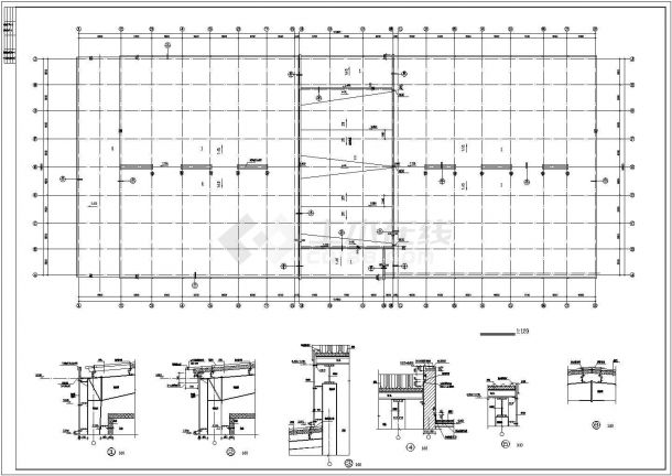 厂房设计_某经典标准大型冷库基地厂房建筑完整设计施工CAD图纸-图二