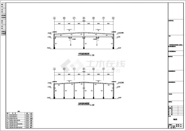 某现代标准建东石业公司钢结构工程设计施工CAD图纸-图二