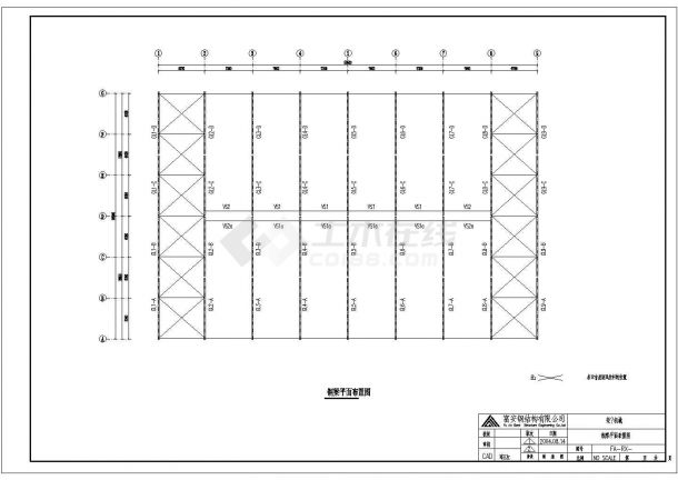 某现代标准福建某机械公司钢结构设计施工CAD图纸-图一