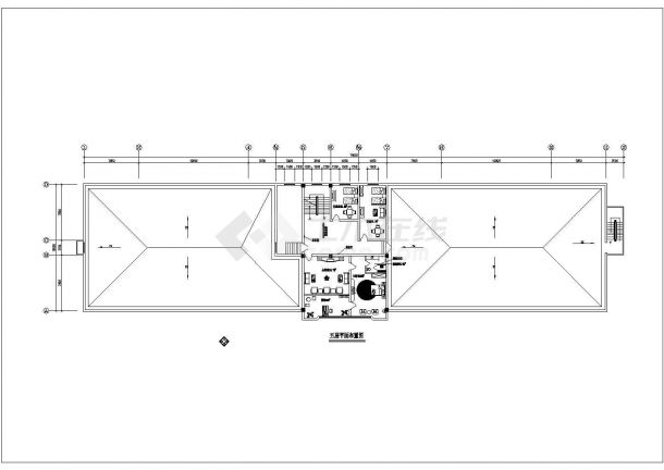 某风景度假区洗浴中心建筑装修设计方案CAD图纸-图一