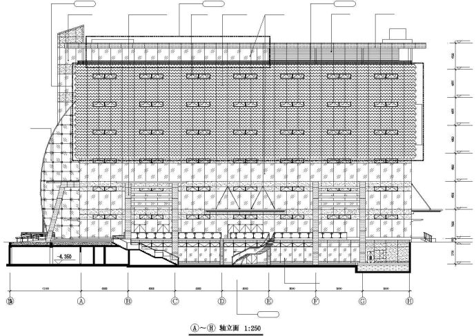 某风景度假区现代广场建筑设计方案CAD图纸_图1