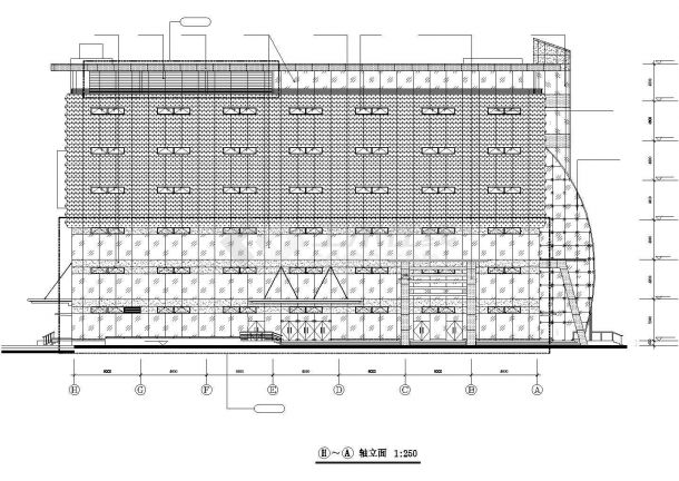 某风景度假区现代广场建筑设计方案CAD图纸-图二