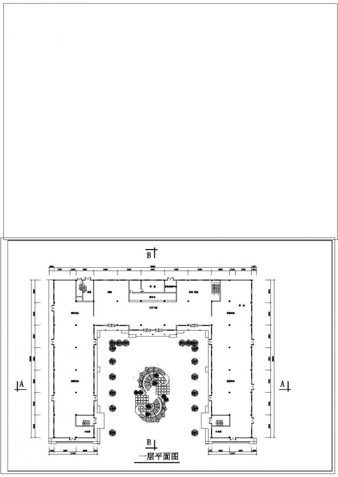 某风景度假区星光酒店建筑设计方案CAD图纸_图1