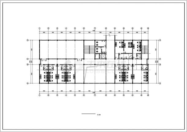 某风景度假区休闲会所中心建筑设计方案CAD图纸-图二