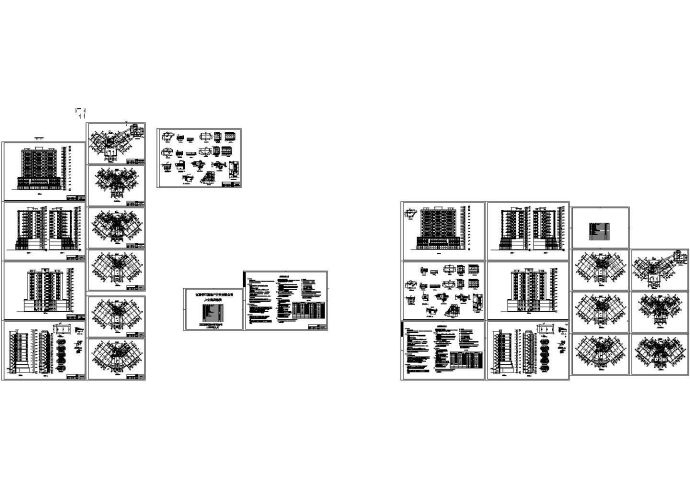 3700平米12层蝶形现浇砖混商住楼建筑设计CAD图纸_图1