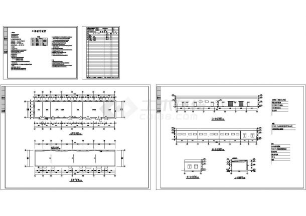 某现代标准综合仓库建筑设计详细施工CAD图纸-图一