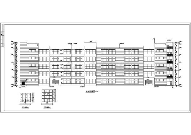 厂房设计_某现代标准大厂房建筑完整设计详细施工CAD图纸-图二