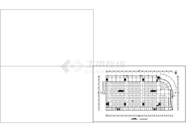 某现代标准市场建筑方案设计详细施工CAD图纸-图二