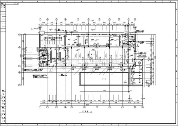 某现代标准坡屋顶水泵主房建筑设计详细施工CAD图纸-图二