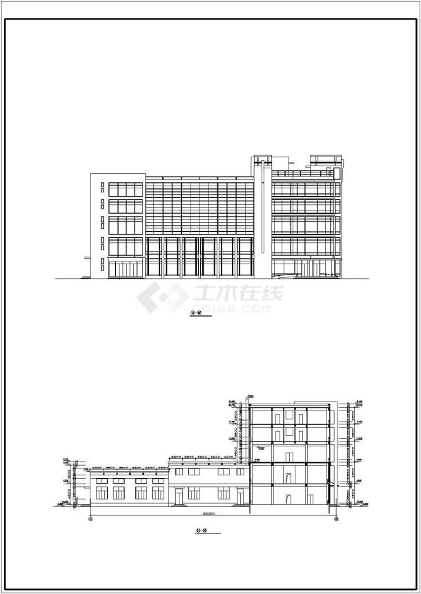 某风景度假区商业综合楼建筑设计方案CAD图纸-图一