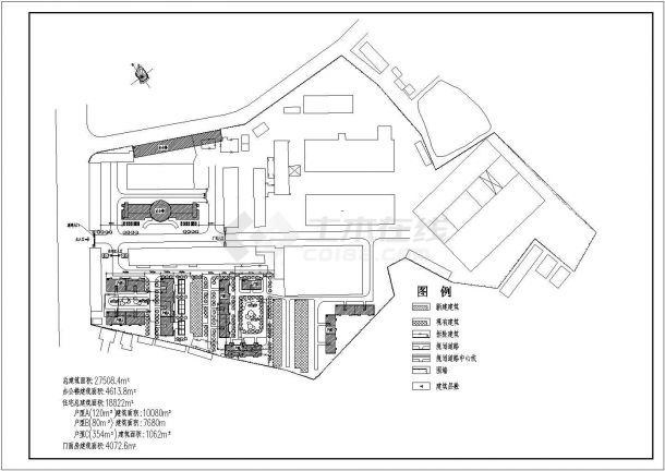 某现代标准工业规划总设计详细施工CAD图纸-图二